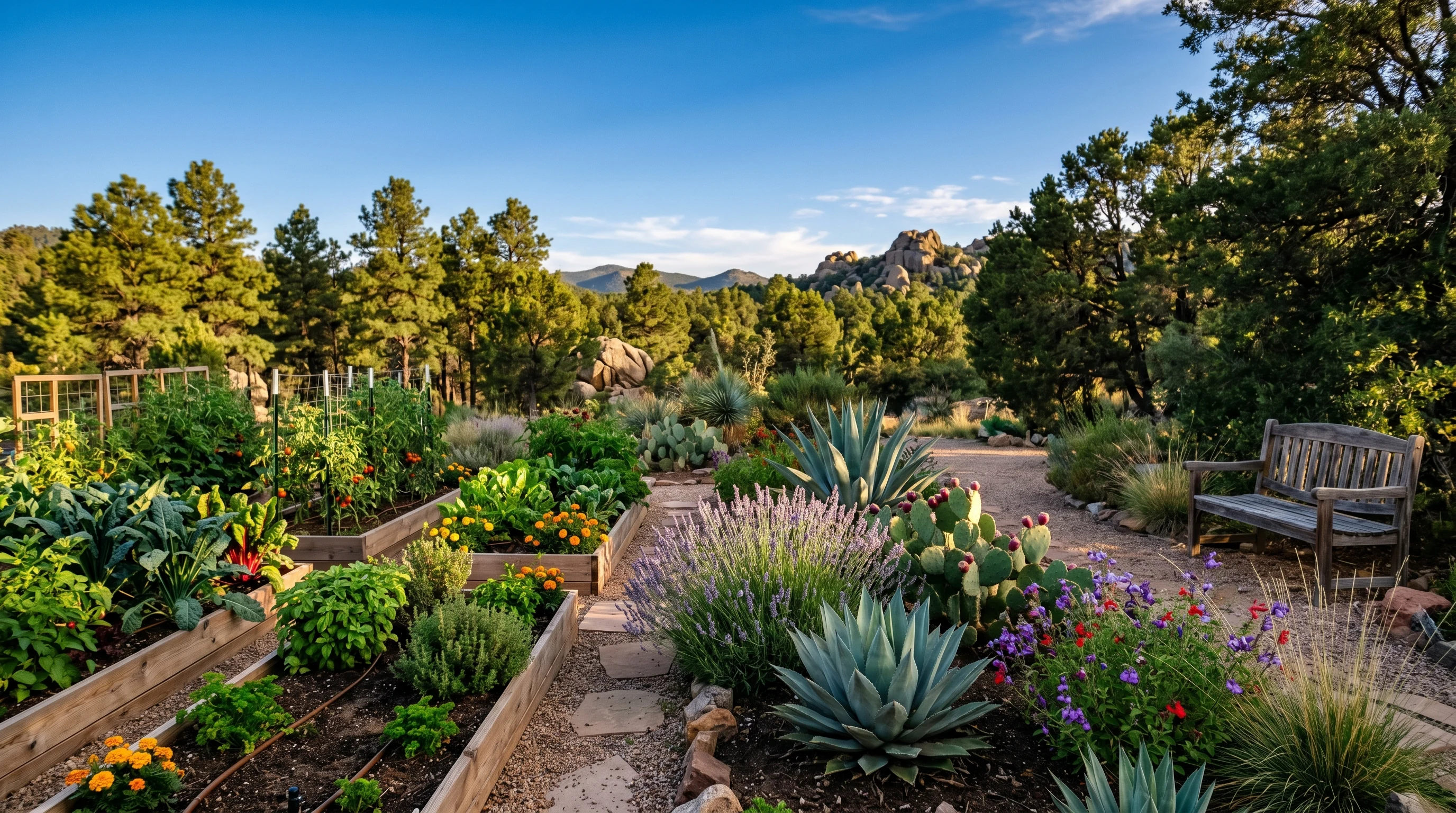 High desert garden with native plants thriving at 5,400 feet