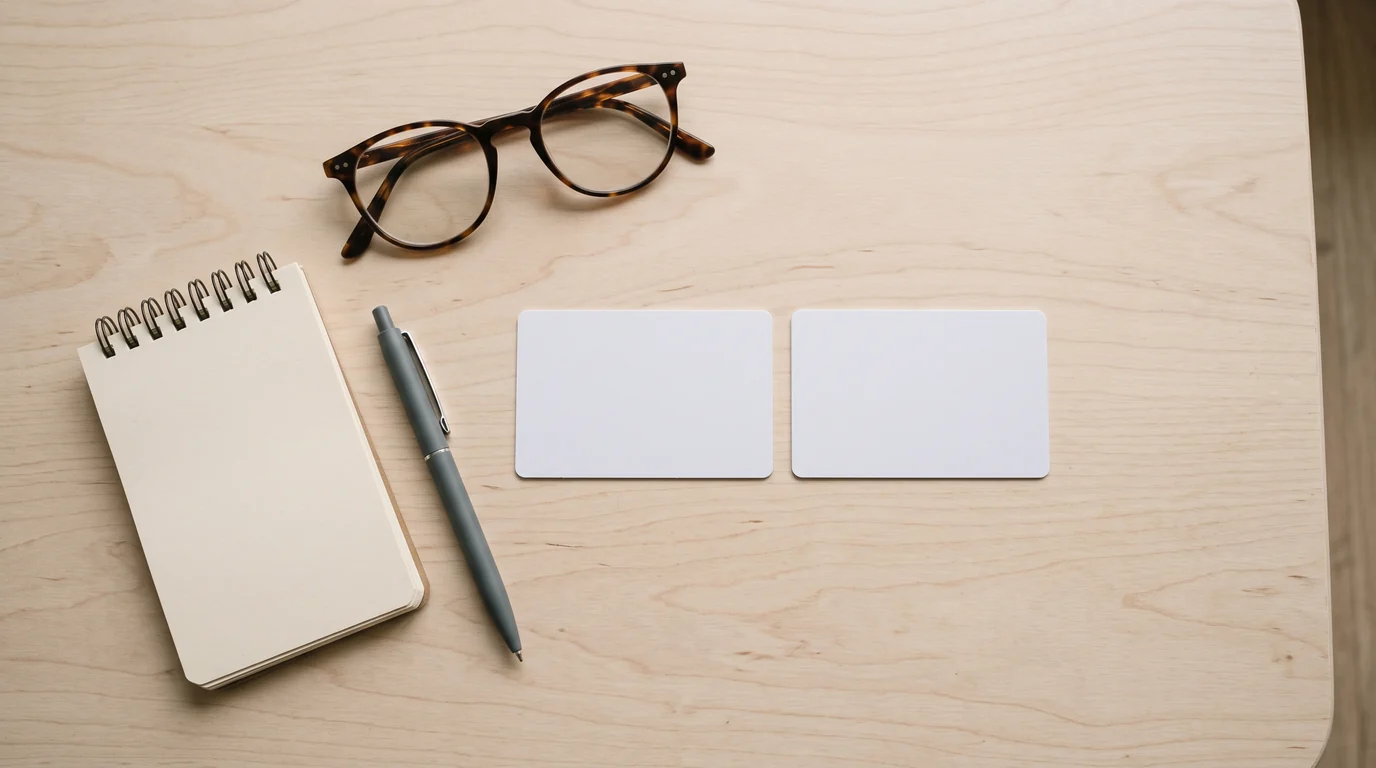 An insurance card and a membership card side by side on a desk